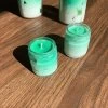 Svíčka - Malý ledový zelený čaj 40ml  100% sójový vosk, gelový vosk efekt ledu