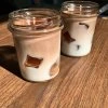 Svíčka - Velké ledové latté 200ml  100% sójový vosk, gelový vosk efekt ledu