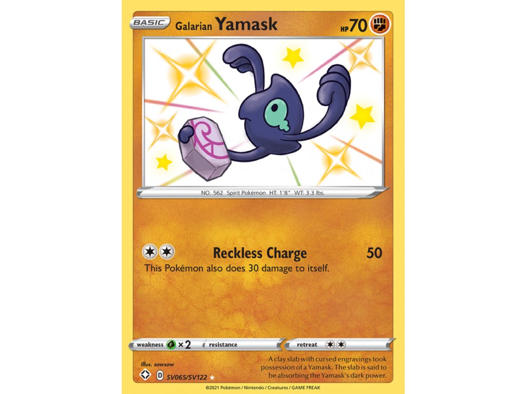 galarian yamask sv065 sv122 shining fates