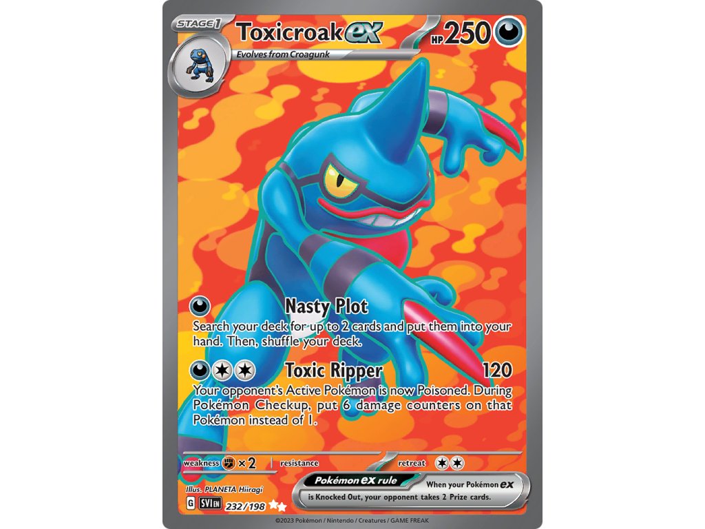 Toxicroak ex 232 198 198 Scarlet Violet