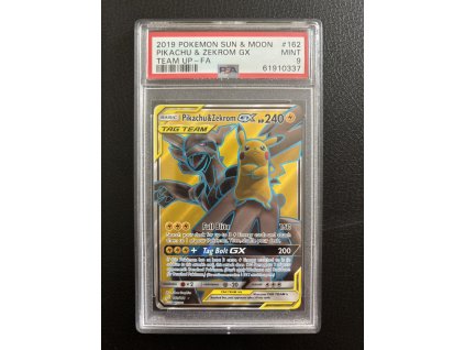 Pikachu Zekrom psa 9 162 181 team up psa 9 front