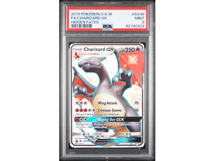 Charizard GX hidden fates psa 9 front