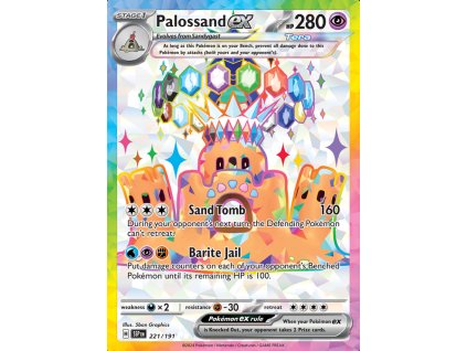 Palossand ex pokémon karta 221 191 ssp surging sparks