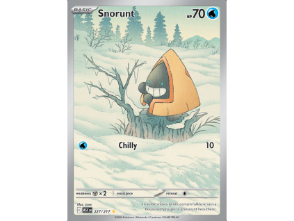 pokemon karta 227 217 snorunt
