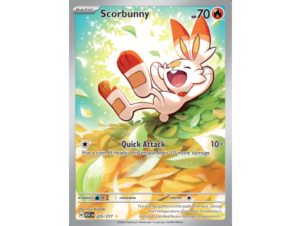 pokemon karta 225 217 scorbunny