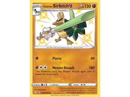 galarian sirfetchd sv064 sv122 shining fates