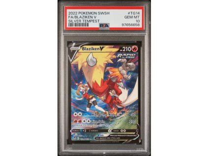 Blaziken V silver tempest tg14 tg30 psa 10 front