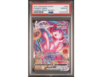 Mew VMAX 269 264 fusion strike PSA 10 front