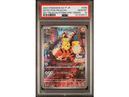 Detective Pikachu 098 svp PSA 10 front