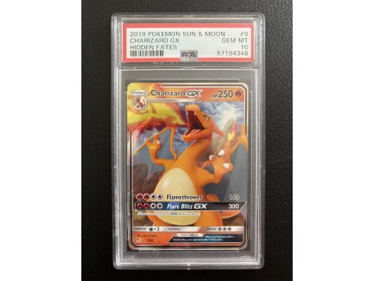 Charizard GX 9 68 hidden fates psa 10 Front
