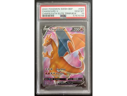 Charizard V SWSH050 champions path elite trainer box psa 10 front