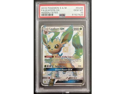 Leafeon GX sv46 sv94 hidden fates psa 10 front