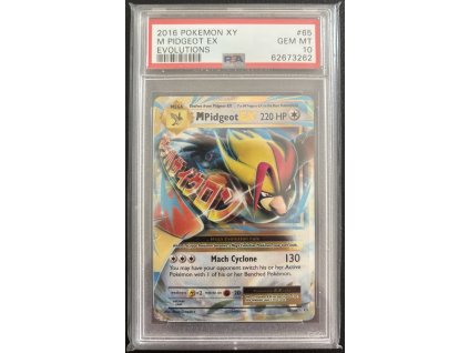 Mega Pidgeot ex 65 108 evolutions psa 10 front