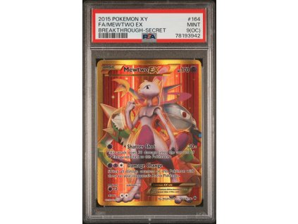 Mewtwo EX 164 162 Breaktrought psa 9 front