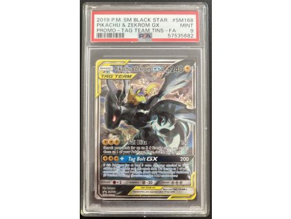 Pikachu zekrom gx sm 168 psa 9 front