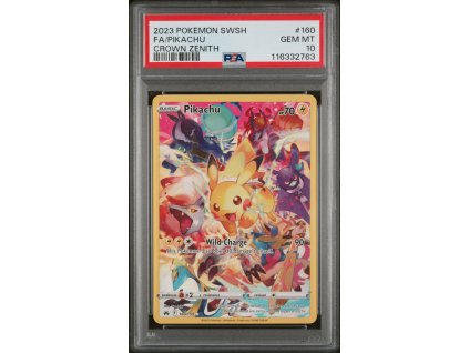 Pikachu crown zenith 160 159 psa 10 front2