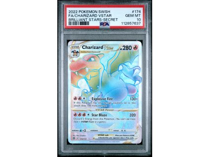 charizard vstar brilliant stars 174 172 psa 10 front