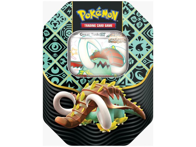 karetni hra pokemon tcg scarlet violet paldean fates tin great tusk ex 900w