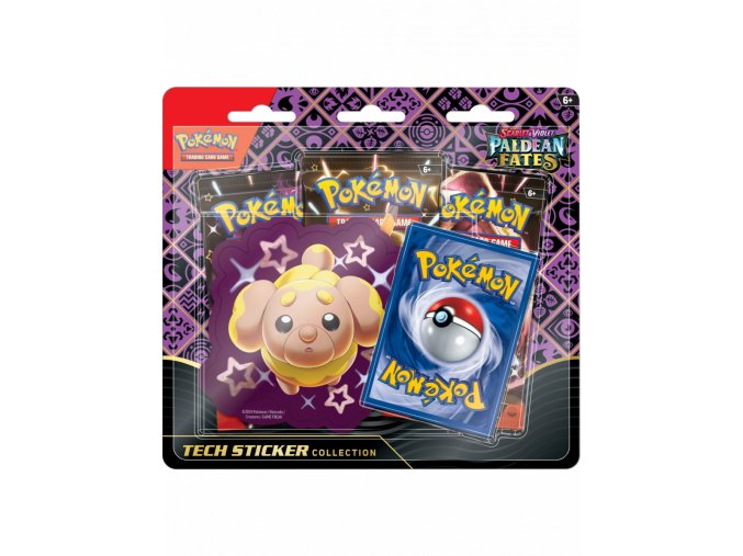 karetni hra pokemon tcg scarlet violet paldean fates tech sticker collection fidough 900w
