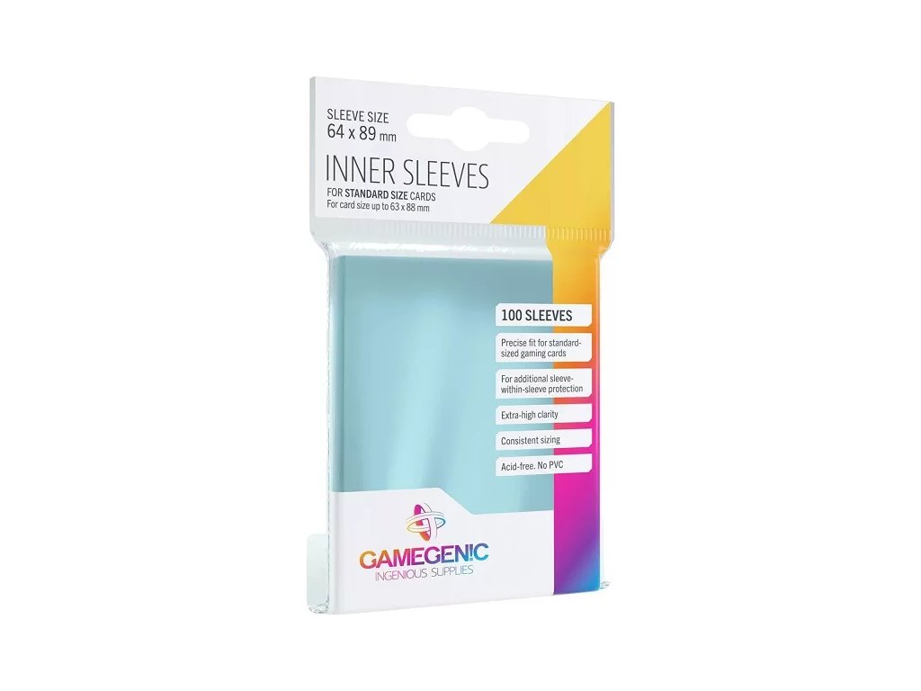 obaly na karty gamegenic inner sleeves clear 100 ks perfect size