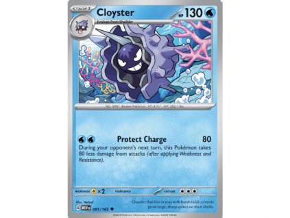 pokemon tcg mew 091 165 cloyster 151 reverse holo