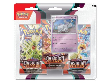 pokemon tcg scarlet violet sv03 obsidian flames 3 booster blister houndstone