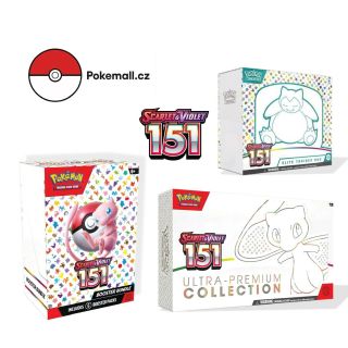 Pokémon Scarlet & Violet 151 právě dorazil na Pokemall.cz🥳 ETB, UPC i Booster Bundle máme SKLADEM – připraveni chytit je...