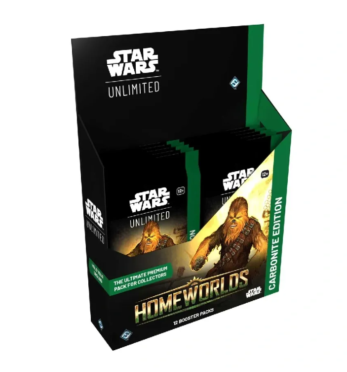 Star Wars: Unlimited – Homeworlds Carbonite Edition Booster Display (12 Packs) (EN), přední strana balení