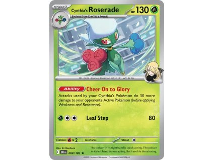 008/182 Cynthia's Roserade (Barva Reverse holo)