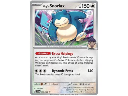 117/159 Hop's Snorlax (Barva Reverse holo)