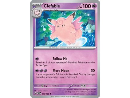 036/165 Clefable (Barva Reverse holo)