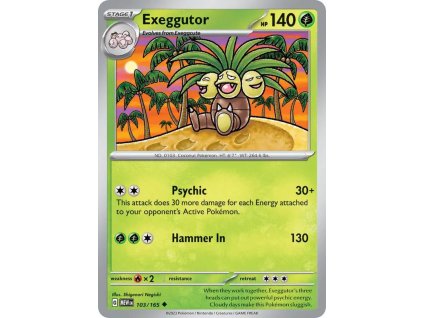 103/165 Exeggutor (Barva Reverse holo)