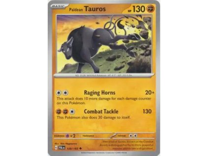108/193 Paldean Tauros (Barva Reverse holo)