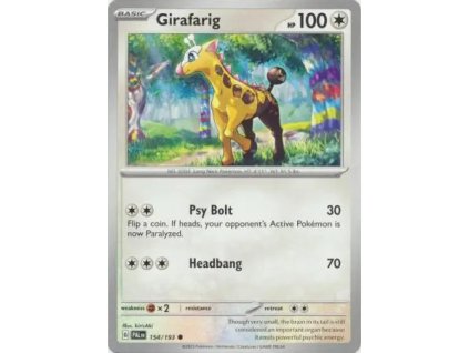 154/193 Girafarig (Barva Reverse holo)