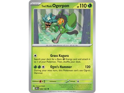 026/182 Teal Mask Ogerpon (Barva Reverse holo)