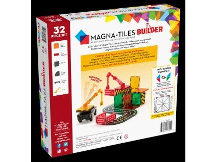 MagnaTiles CC BUILDER 32pc Carton Back Angle