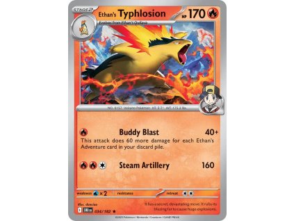 034/182 Ethan's Typhlosion (Barva Reverse holo)