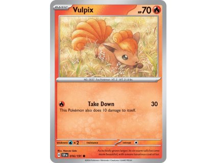016/191 Vulpix (Barva Reverse holo)