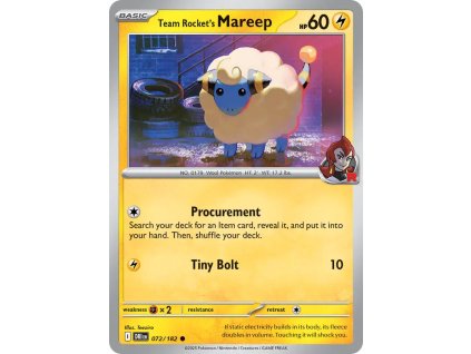 072/182 Team Rocket's Mareep (Barva Reverse holo)