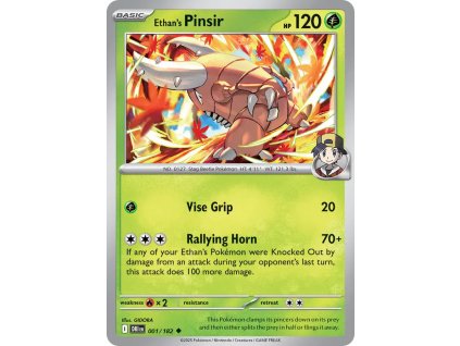 001/182 Ethan's Pinsir (Barva Reverse holo)