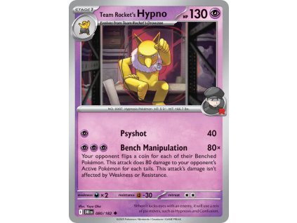 080/182 Team Rocket's Hypno (Barva Reverse holo)