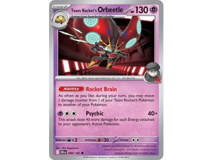 089/182 Team Rocket's Orbeetle (Barva Reverse holo)