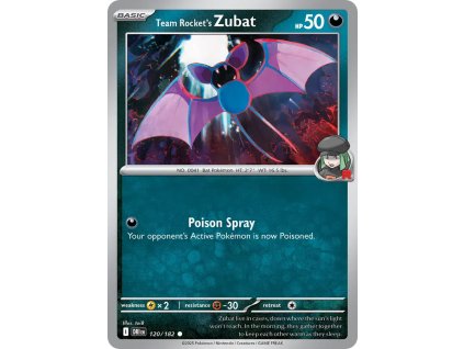 120/182 Team Rocket's Zubat (Barva Reverse holo)