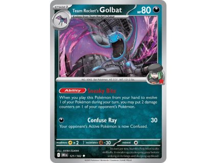 121/182 Team Rocket's Golbat (Barva Reverse holo)