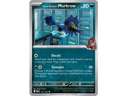 127/182 Team Rocket's Murkrow (Barva Reverse holo)