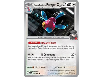 155/182 Team Rocket's Porygon-Z (Barva Reverse holo)