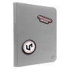 carpeta con 9 bolsillos patchcraft zippered pro binder gris ultra pro