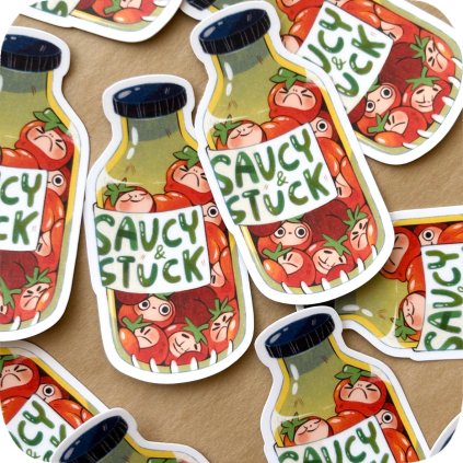 Saucy & stuck ✿ samolepka