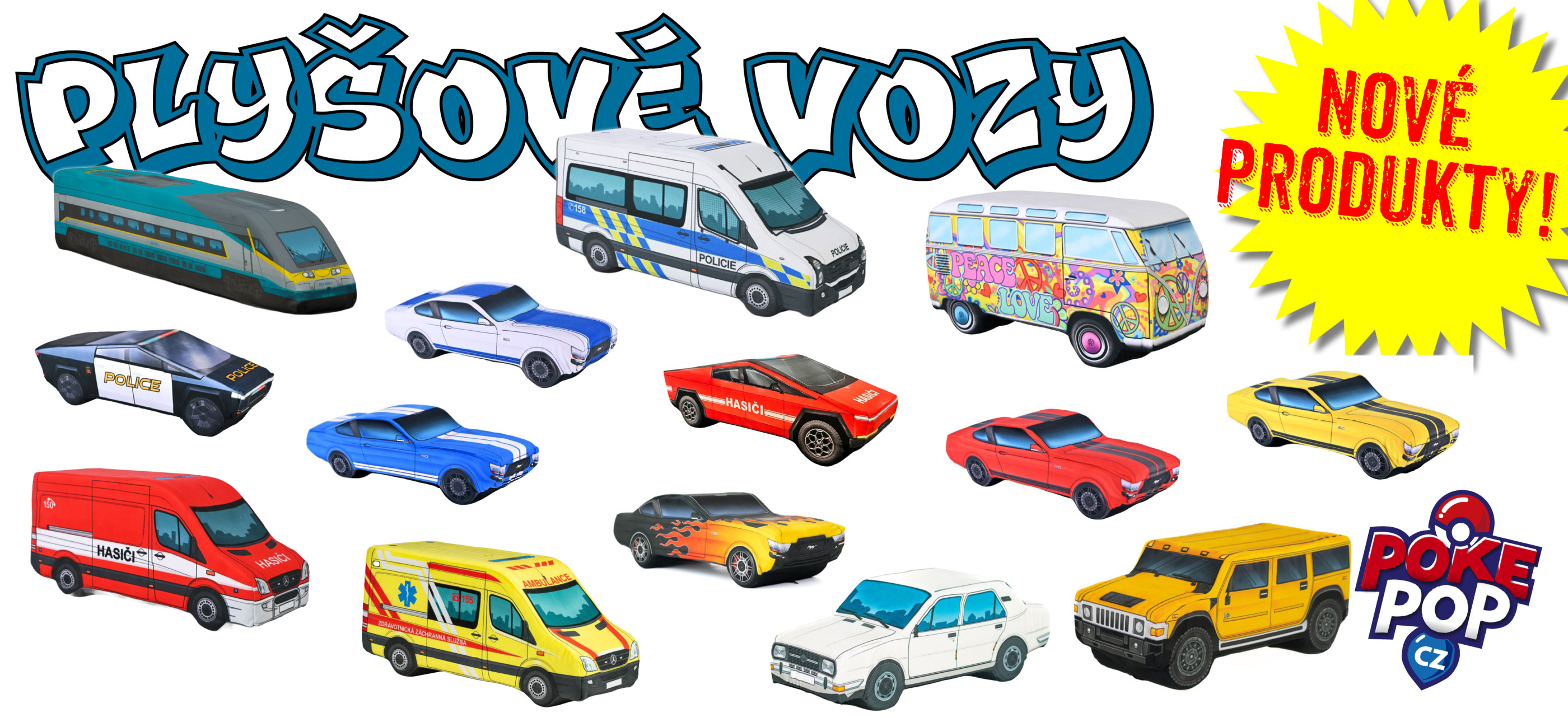 PC a telefon plyšové vozy