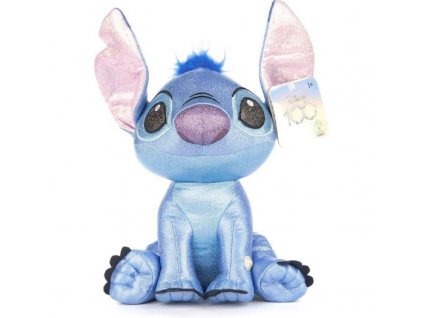 stitch glitter cromato medio 34cm peluche con suono disney 100 anni lilo stitch